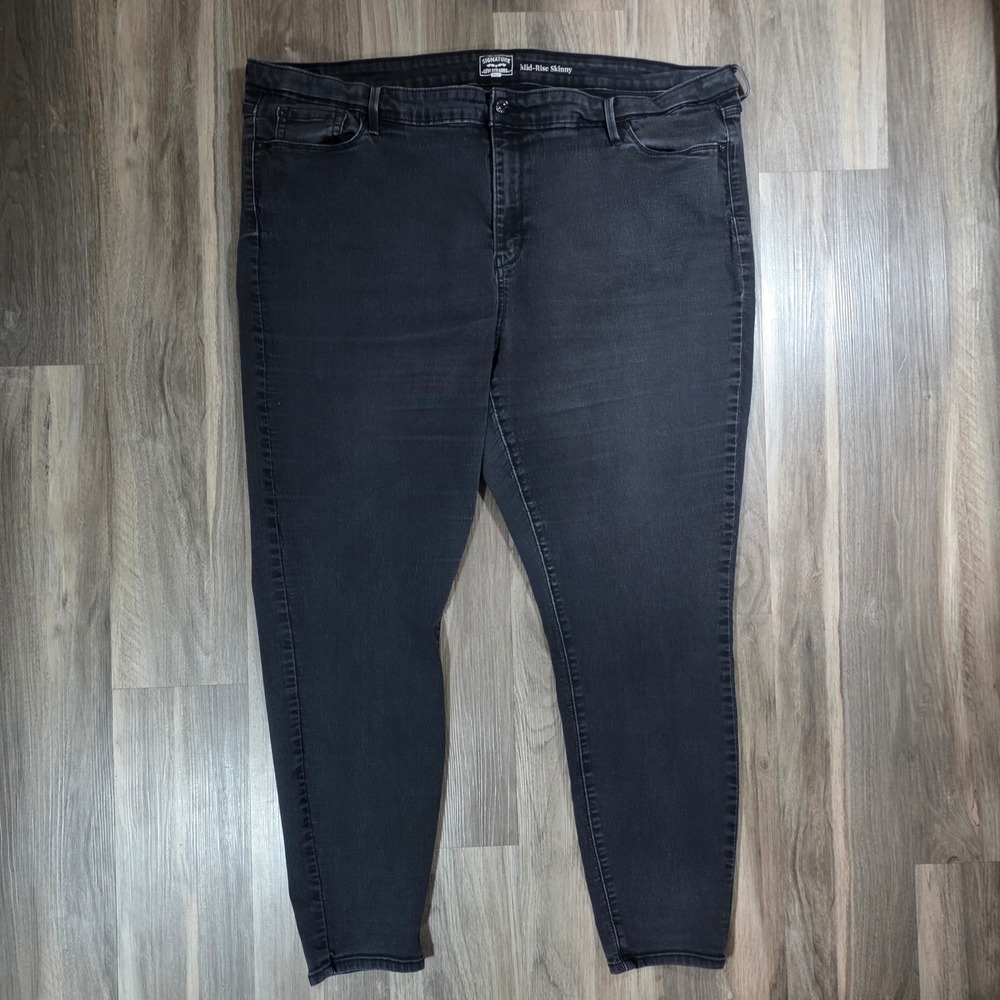 Signature by‎ Levi Strauss Gold Label Mid-Rise Skinny Jeans Black 26M 38x32